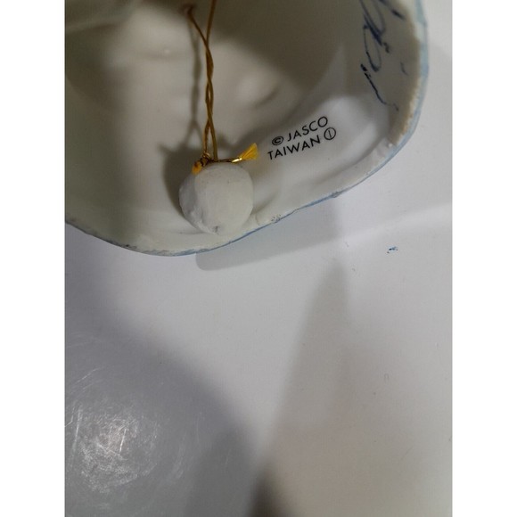 Vintage Jasco Bisque Farmer Pig Ringing Bell 4" Tall - Picture 5 of 5